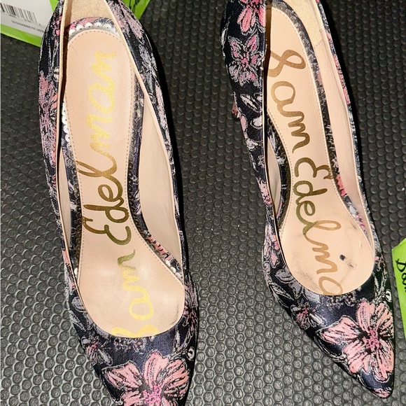 Sam Edelman Hazel Pointed Toe Pumps Floral Navy Size 9 - Picture 6 of 9